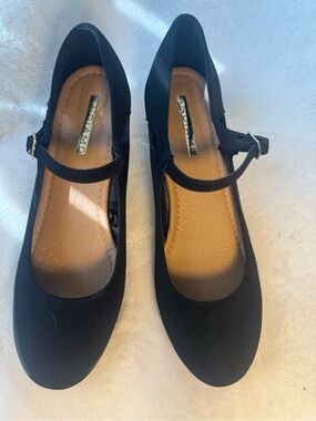 Black Mary Jane Wedge for Women Size 8.5-9